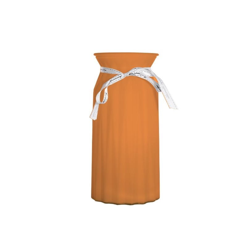 Haus - Florero Porce Papel Pegable Naranjo S