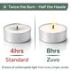 thumbnail image 3 of Velas de té Zuvo 8 Hour Burn (paquete de 100), color blanco, 3 of 7