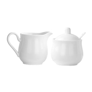 Bothyi - Juego De Azucarero Y Cremera De Cerámica, Decoración De Encimera, Azucarero Con Tapa Y Cuchara, 240 Ml