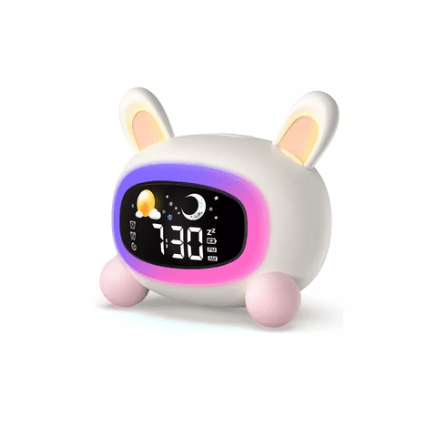 Genérico - Despertador Infantil De Gato Con Luces Nocturnas, Rosado