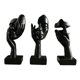 thumbnail image 2 of 3 Piezas De Estatuas De Pensador, Decoraciones De Escritorio Para Sala De Estar, Escritorio, Decoración Del Hogar, Negro, 2 of 5