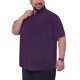 thumbnail image 4 of INSPIRE CHIC Regreso a Clases Camisas de Negocios de Manga Corta con Bolsillo en el Pecho para Hombres Grandes y Altos 4XL Púrpura Oscuro, 4 of 5