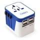 thumbnail image 1 of Adaptador de viaje Ceptics Universal World Power con 4 puertos USB, 1 of 6