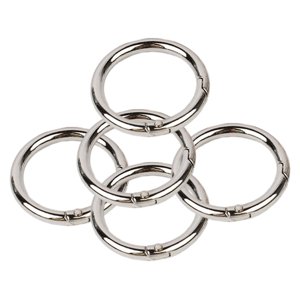 Magideal - Clips De Mosquetón Redondos, Broches, Anillos De Resorte, Bolsos De Moda, Accesorio Organizador, Bobina De Resorte De Metal Práctica Multiusos, 5 Uds. 32Mm