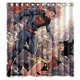 thumbnail image 1 of Cortina de ducha de Superman y Mujer Maravilla, juego de cortina de baño con ganchos, tamaño 66 x 72 pulgadas, 1 of 3