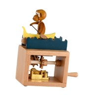 Magideal - Caja De Música Con Manivela, Caja Musical De Madera, Adornos Decorativos Coleccionables Novedosos Y Únicos Para Amigos, Amantes, Familiares Y Colegas, Mono