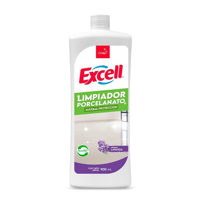 Excell - Limpia Pisos Líquido Porcelanatos Y Piedras Lavanda Botella