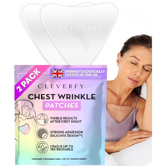 Parche antiarrugas para el pecho CLEVERFY – Pack de 2 reutilizables