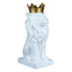 thumbnail image 5 of Estatua Moderna De Cabeza De León, Figura De Animal, Artesanía De Resina Para Estantería De Escritorio, Color Blanco, 5 of 5