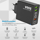thumbnail image 3 of Cargador De Pared, Múltiples Puertos Usb Y Tipo C 200w Negro, 3 of 4