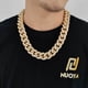 thumbnail image 5 of Sólido Grueso 16-24 Inch Grande para Hombre Cuban Chains, Extra Brillante Hip Hop Cuban Link Chain para Hombre, Ancho 21mm Miami Iced Out Cuban Link Necklace - Caja de Regalo Incluida, 5 of 6