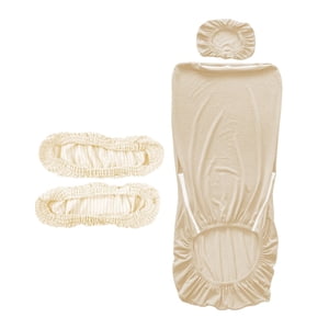 Magideal - Funda Extraíble Para Silla De Oficina, Funda Para Silla De Escritorio, Fundas Para Sillas De Ordenador, Funda Elástica Elástica Para Sillón Giratorio Blanco Lechoso