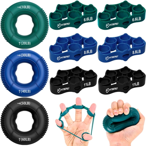 Hand Grip Strengener FitBeast, kit de 9 piezas, color azul oscuro