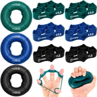 Hand Grip Strengener Fitbeast, Kit De 9 Piezas, Color Azul Oscuro