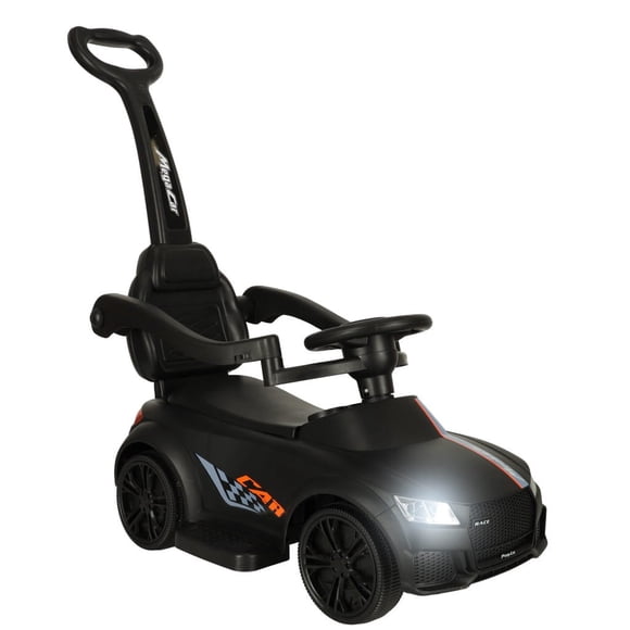 Auto Correpasillo Con Mango Y Sonido Negro