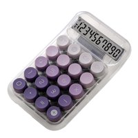 Bothyi - Calculadora Mecánica Retro Transparente Para Diario Y Básico Oficina Negocios Escuela Violeta
