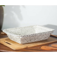 Genérico - Fuente De Cerámica P/Horno Tipo Gres - Rectangular 26X15 Blanco P1393