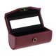 thumbnail image 1 of Estuche para lápiz labial de cuero Caja de almacenamiento Espejo Monedero Bolsillo Rojo vino, 1 of 5