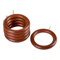 Metalhsa - Pack 10 Anillas De Madera Color Chocolate 19 Mm