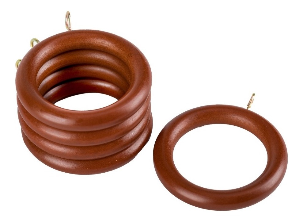 Metalhsa - Pack 10 Anillas De Madera Color Chocolate 19 Mm
