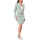 thumbnail image 4 of INSPIRE CHIC Conjunto de Traje de Falda de Tweed para Mujer 2 Piezas Elegante Chaqueta Blazer Recortada y Conjunto de Mini Falda XS Verde, 4 of 6