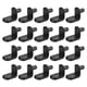 thumbnail image 1 of Uxcell 25 piezas de soportes de estante en forma de L con pasadores de soporte con funda de goma negra 0.24", 1 of 5