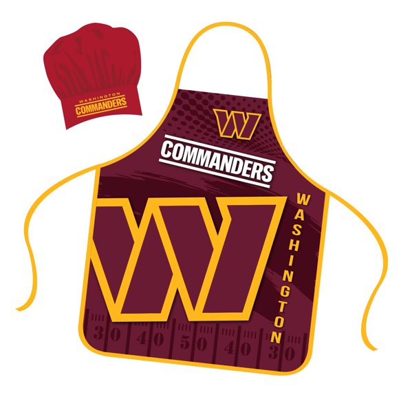Set de delantal y gorro de chef Mojo Licensing Washington Commanders