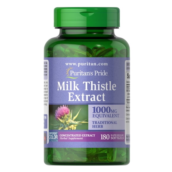 Milk Thistle Extract 1000mg 180 Capsulas blandas