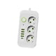 thumbnail image 5 of Regleta De Enchufes Múltiples, Adaptador De Carga Rápida De La UE Para Pared, Hogar, Oficina, Blanco 3, 5 of 5