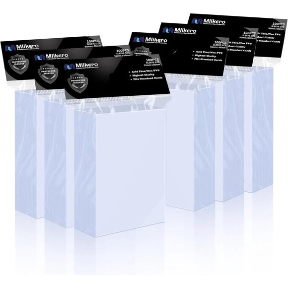 Mlikero 600 Count Card Sleeves, Clear Soft Trading Card Sleeves