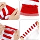 thumbnail image 3 of Calcetines altos a rayas hasta la rodilla, incluye calcetines rojos y blancos, guantes largos para calentar los brazos, atuendos divertidos para fiestas de cumpleaños de niñas y niños, decoración para, 3 of 7
