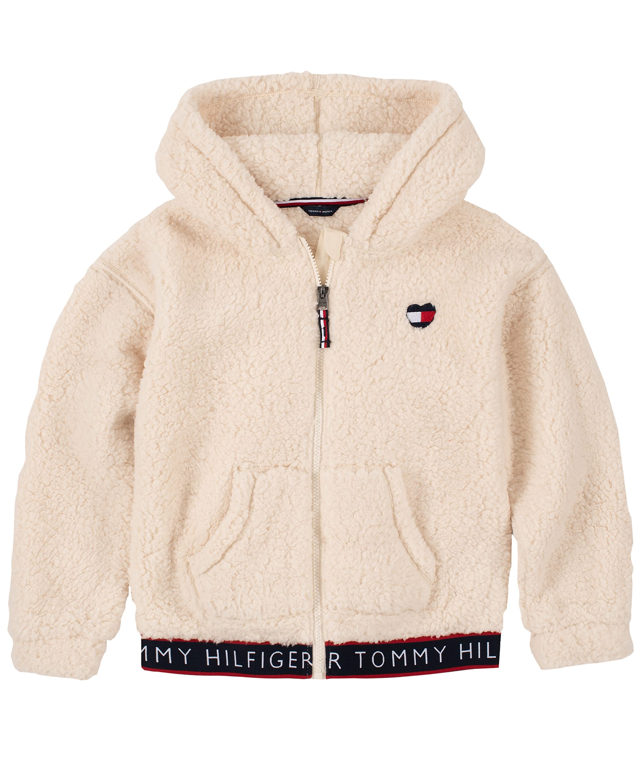 Sudadera Con Capucha Tommy Hilfiger Pearl Sherpa Para Niñas, Talla 7