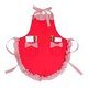 thumbnail image 1 of Delantal estilo doncella REGALWOVEN con bolsillos, delantal de cocina, delantal de cocina para mujeres, delantales de poliéster duraderos para el hogar y la cocina 25.4x28.0 pulgadas rojo, 1 of 6