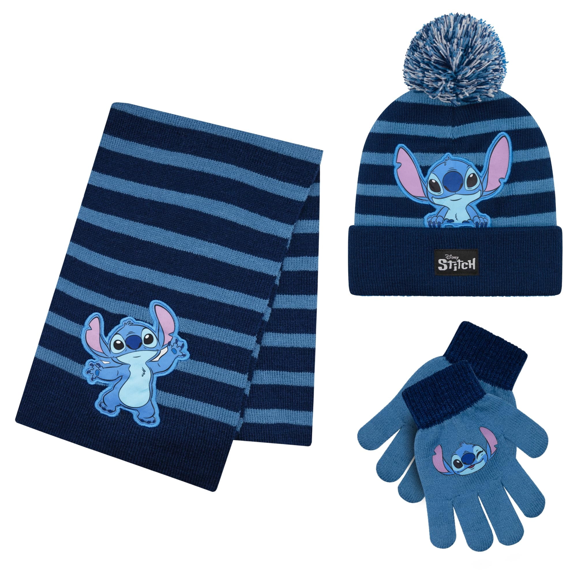Set De Gorro Y Guantes De Invierno Disney Lilo And Stitch Girls