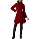 thumbnail image 2 of INSPIRE CHIC Abrigo de Mujer de Terciopelo Línea A Doble Botonadura Cuello Mao Abrigo de Trinchera de Invierno de Longitud Media L Rojo Oscuro, 2 of 6