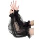 thumbnail image 5 of INSPIRE CHIC Mujeres Tulle Color Sólido Transparente Sin Dedos Delgado Transparente Gran Manga de Linterna Talla Única Negro, 5 of 6