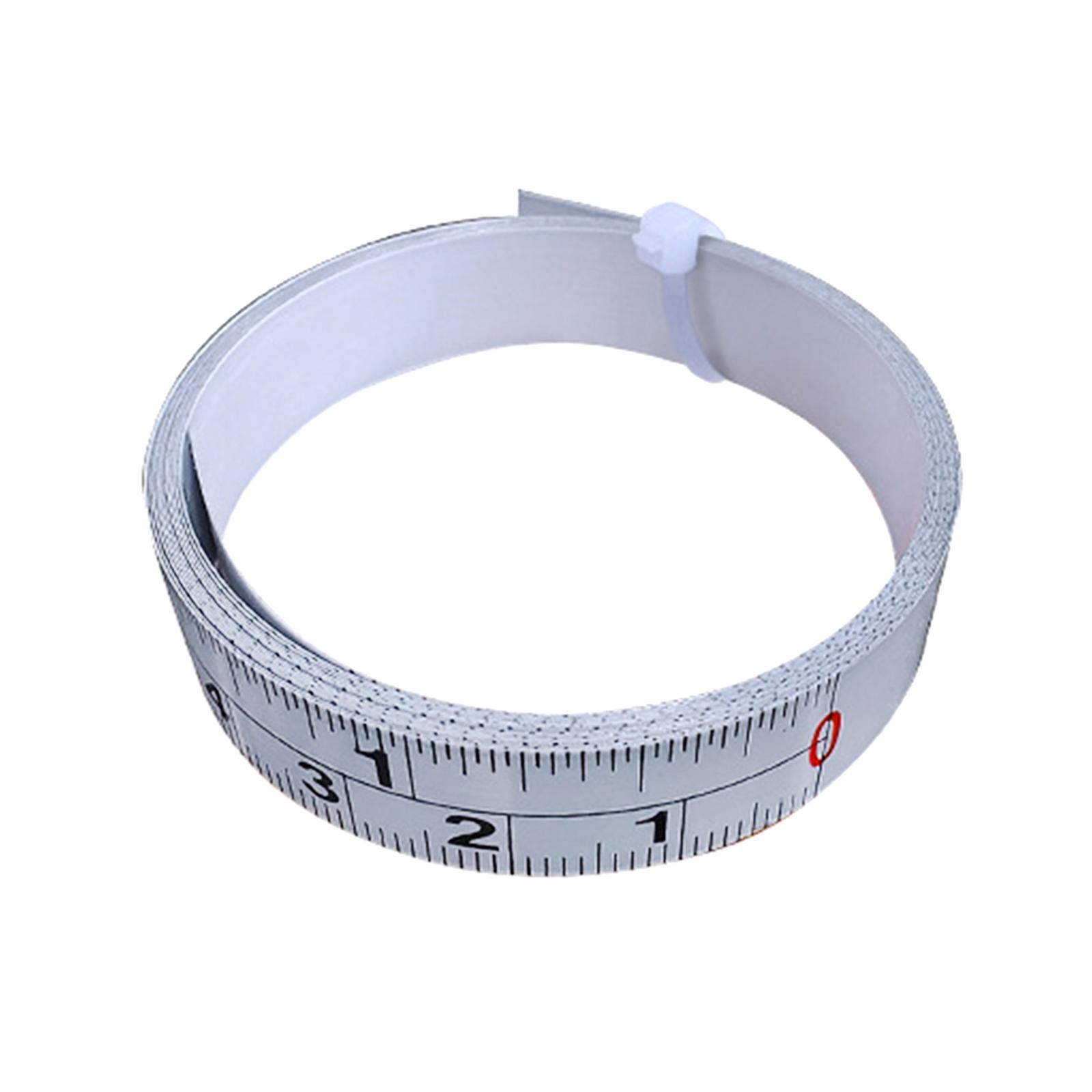 Magideal - Herramienta De Cinta Métrica Autoadhesiva De Acero, Lectura Precisa, Escala Imperial Y Métrica Para Accesorio De Máquina De Aserrado, Multiusos 2M De Derecha A Izquierda