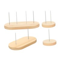Magideal - 4X Crochet Doll Stand Decoración De La Base De Madera Servido Creativo Diy Práctico Soporte Portátil De Soporte Portátil Para Figuras De Acción Muñeca