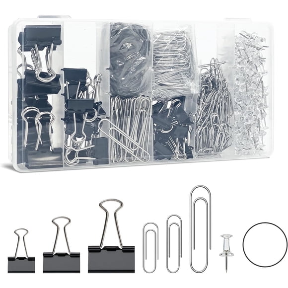 Set Insumos Oficina Gute 515 piezas Clips Ganchos