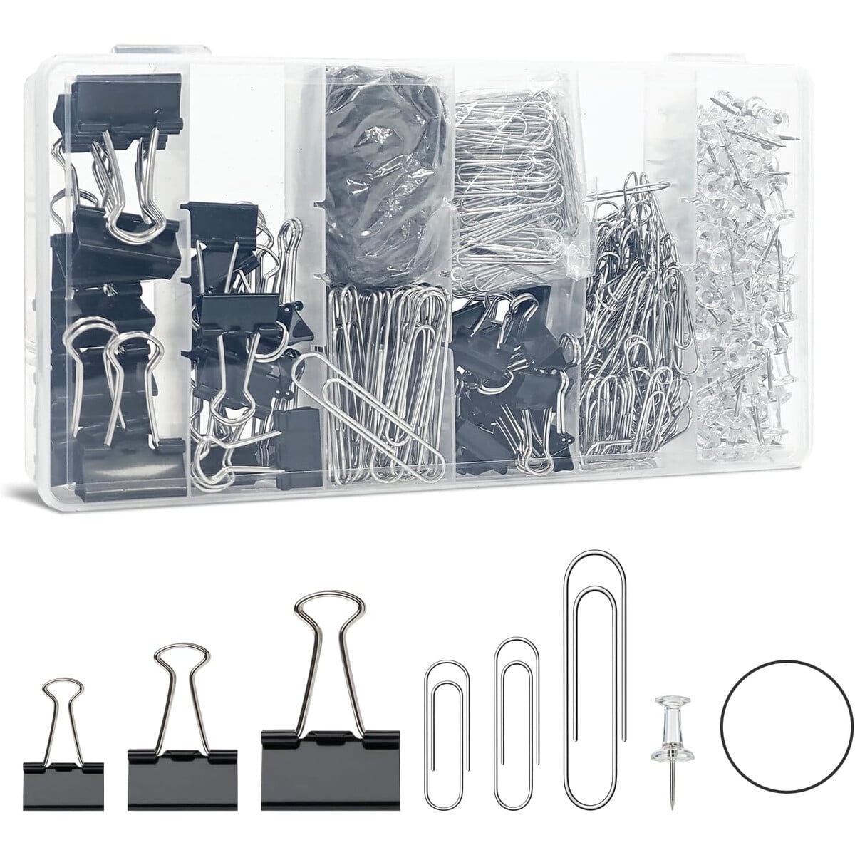 Set Insumos Oficina Gute 515 Piezas Clips Ganchos