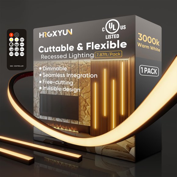 Luz empotrada LED HRGXYUN 2,4 m 3000 K 1 paquete