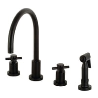 Grifo De Cocina Kingston Brass Concord Ks8720Dxbs Negro Mate