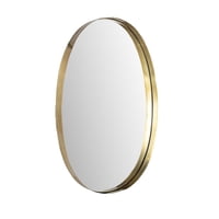 Vgo - Espejo Decorativo Para Colgar Ovalado Metal 70X46 Cm
