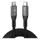 thumbnail image 2 of Klip xtreme cable trenzado USB-C powergo 650 100w 3m 10 gbps, 2 of 3