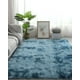 thumbnail image 2 of Alfombra peluda Suave 240 x 200 cm Primera Calidad Azul Jaspeado, 2 of 3