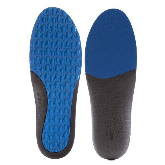 Plantilla Copper Fit Zen Step Comfort para mujer, tallas 6-10, azul, 1 par