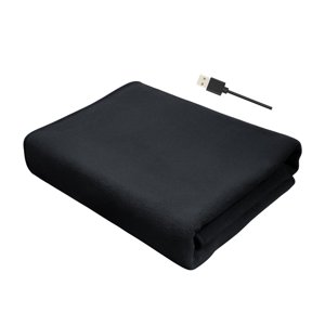 Magideal - Manta Eléctrica Calentada Para Acampar, Chal Calefactado, Manta De Invierno, Capa Cálida De Calefacción Multiusos Para Viajes Al Aire Libre, Sofá Negro