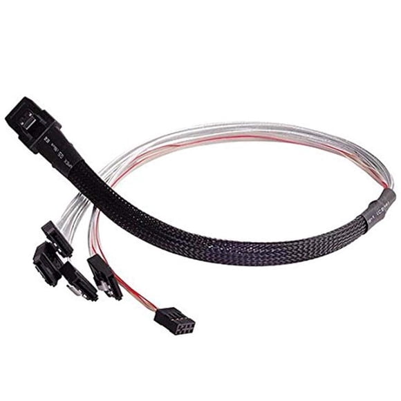 Adaptador de cable SilverStone Mini SAS SFF-8087 a SATA CPS03 de 7 pines