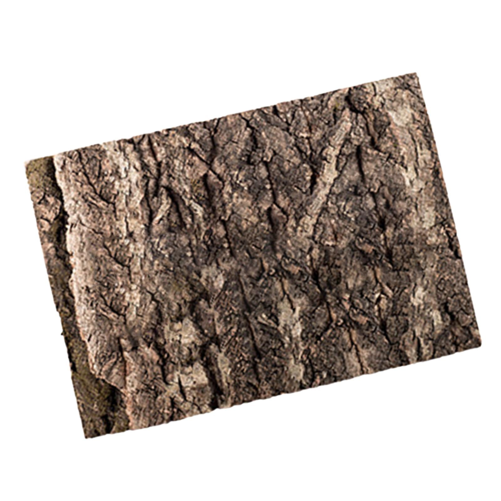 Magideal - Telón De Fondo De Corteza De Reptil, Decoración De Pared, Reutilizable, Portátil, Duradero, Azulejo De Corcho, Fondo De Terrario Para Fondo De Tanque, 26cmx18cm