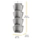 thumbnail image 5 of Organizador de armario giratorio Whitmor con 4 estantes y 24 bolsillos, color gris, 5 of 5